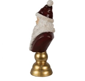 Statuetă decorativă Moș Crăciun din polirășină, 19x15x40 cm, „Noël Classique”