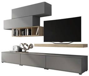 Ansamblu living, gri/stejar san remo, KORFU