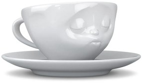 Ceașcă din porțelan pentru cafea 58products Kiss, 200 ml, alb