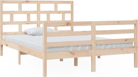 vidaXL Cadru de pat, 140x200 cm, lemn masiv de pin
