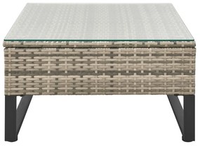 Juskys Set rattan Santorini - gri