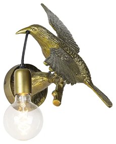 Lampă de perete vintage din alamă - Animal Fugl