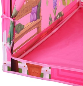 Cort Princess Play HOMCOM pentru Fete de peste 3 ani pentru Interior si Exterior Roz 93 x 69 x 103 cm | Aosom RO