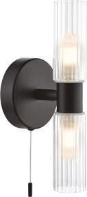Där Lighting BOL0922 - Aplica de perete pentru baie BOLTON 2xG9/5W/230V IP44 neagră