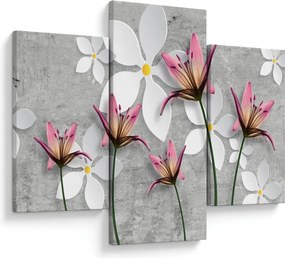Tablou cu abstracție florală (90x60 cm)