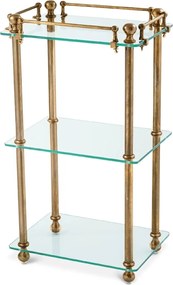 Raft design LUX pentru baie sau sufragerie Rack Devon alama vintage