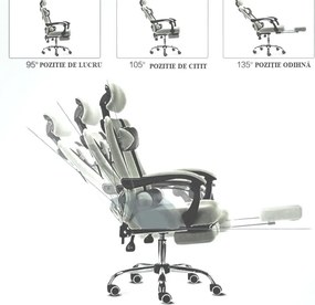 RESIGILAT- Scaun birou SIB 8037, Gri