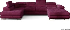 Colțar lemn masiv Formă U Extensibil Roger 345x202cm Personalizabil