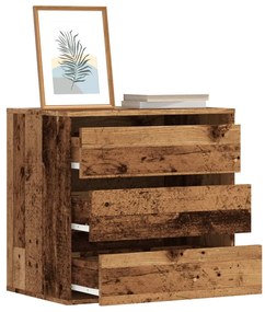 vidaXL Dulap colț cu sertare lemn vechi 60x41x58 cm lemn prelucrat