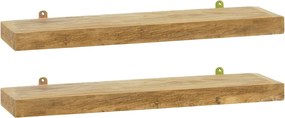 vidaXL Rafturi de perete, 2 buc., 60x15x4 cm, lemn masiv de tec