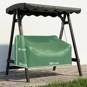 Outsunny Husă pentru leagăn de grădină 2 locuri, husă de protecție impermeabilă, rezistentă la vânt și la UV, material Oxford 420D | Aosom Romania