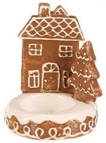 Sfeșnic ceramic Domeček perník pentru ceai.Lumânare