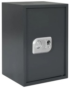 vidaXL Seif digital cu blocare Gri închis 31 x 35 x 50 cm Oțel