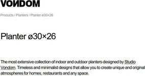 Set de 4 Ghivece plante design decorativ exterior/interior MACETA PLANTER 30×26cm