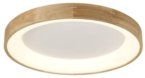 Lustra LED aplicata moderna design lemn natural 45cm Silvam