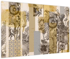 Tablou - Colaj cu floarea-soarelui (90x60 cm)