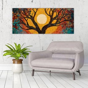 Tablou - Soarele în coroana arborelui vieții (120x50 cm)