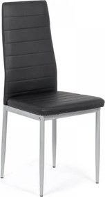 Scaun dining Vera 183, negru, piele ecologica