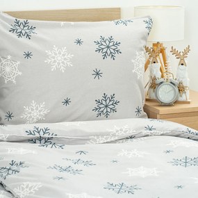 Lenjerie de pat din flanel 4Home Snow Romanță, 160x 200 cm, 70 x 80 cm, 160 x 200 cm, 70 x 80 cm