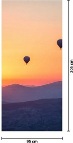 Fototapet pentru ușă - Baloane cu aer cald (95x205cm)