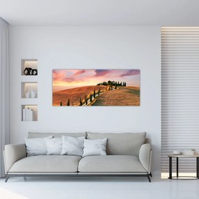 Tablou - Casa pe deal Toscana, Italia (120x50 cm)