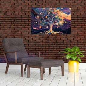 Tablou – Arbore violet plin de energie (90x60 cm)