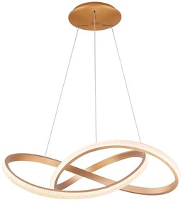 Lustră LED dimabilă pe cablu INFINITY LED/80W/230V auriu Azzardo AZ5097 + telecomandă