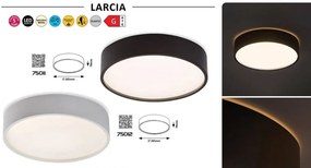 Plafoniera LED cu senzor de miscare si protectie IP44 Larcia alb, 28cm