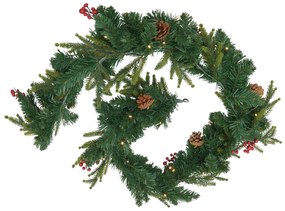 Ghirlandă de Crăciun, brad cu boabe și conuri, 180 cm
