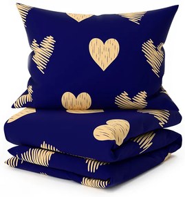 Lenjerie de pat din microfibra GOLBINO albastru inchis Dimensiune lenjerie de pat: 70 x 90 cm | 140 x 200 cm