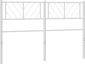 vidaXL Tăblie de pat de schimb metalică, alb, 135 cm