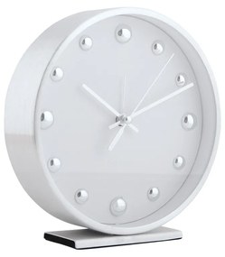 Karlsson 5970WH ceas de masă/alarmă de design alb,16 cm diametru