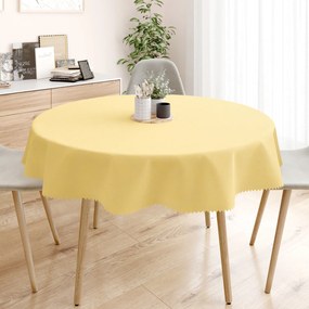 Goldea față de masă teflonată - galben deschis - rotundă Ø 100 cm