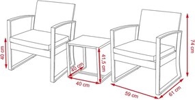 Set mobilier de grădină 3 piese Avenberg BELFAST