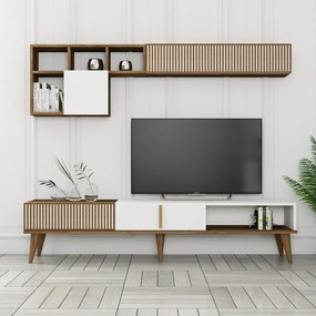 Perete TV Milen Walnut and White