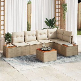 vidaXL Set canapea de grădină cu perne Bej Ratan Acacia