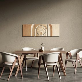 Tablou - Pasaj Bej (cu ceas) (90x30 cm)