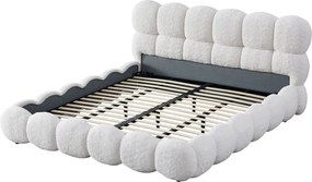 Pat dormitor dumonde, tapitat bej, Empress 180x200 cm