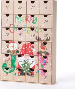 decoDoma Calendarul de Advent cu sertare PAPER spiriduș