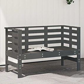 vidaXL Bancă de grădină, gri, 111,5x53x71 cm, lemn masiv de pin