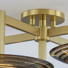 Lustra aplicata LUX Sticla, Fumurie, Otel, GRISTON PI1892605-AGB-CE HVL