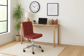 Scaun de birou din catifea Q-020 VELVET, culoare vin