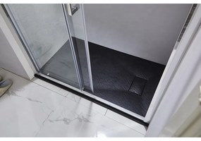 Cadita Baie Din Compozit , Smack , 100 X70 Cm , Esn10070n, Cu Sifon,Negru