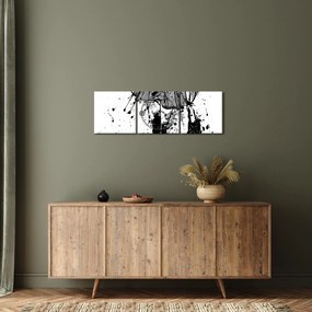 Tablou - Spectacol de modă (cu ceas) (90x30 cm)