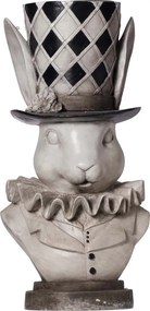 Suport pentru plante bust iepure din rășină, H46 cm, "Alice"