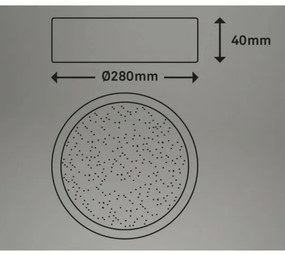 Plafonieră LED dimabilă RUNA LED/18W/230V Briloner 3701-015 + telecomandă