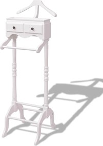 vidaXL Organizator îmbrăcăminte cu dulap din lemn, alb