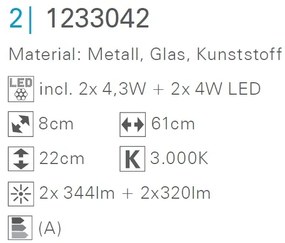 Plafoniera LED cu brate si spoturi directionabile Ibiza 1233042 NV