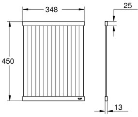 GROHE 40856SD0 - Tavă de scurgere 450 × 348 mm, inox periat