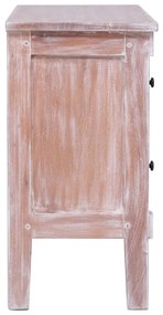 Servanta cu 2 sertare, 90x30x60 cm, lemn masiv de mahon 1, Maro